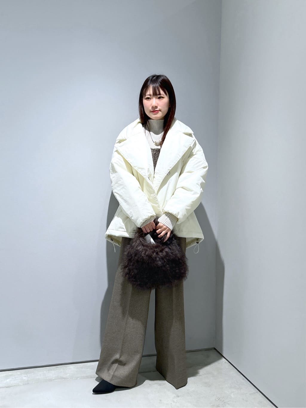 Renoさんの「INDIVI｜ガンクラブチェックワイドパンツ」を使ったコーディネート