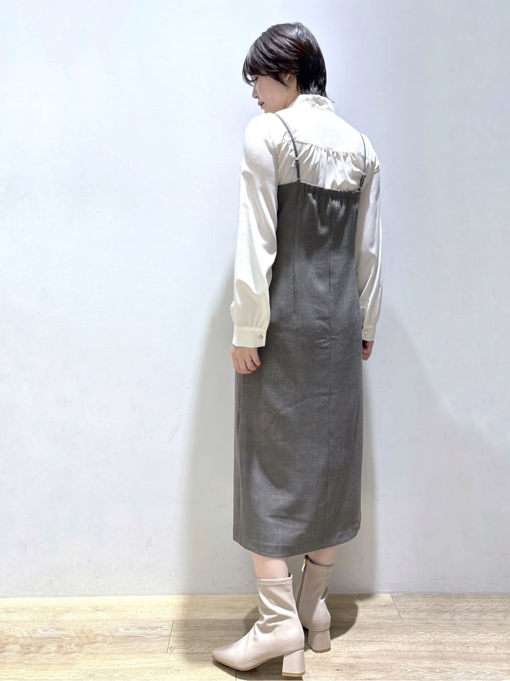 mizukiさんの「index｜アシンメトリーレイヤードボウタイブラウス【洗濯機OK／イージーアイロン／防シワ】《XS～3L》」を使ったコーディネート