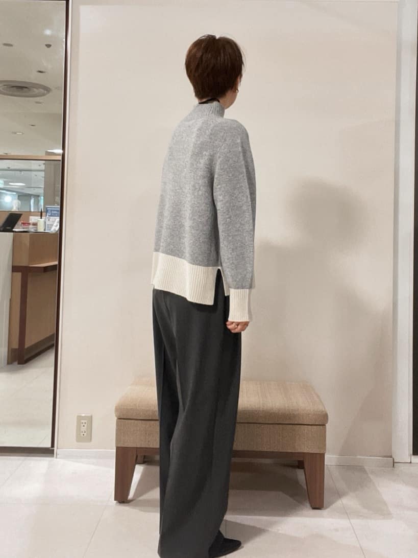 IWAMOさんの「UNTITLED｜【8色展開/洗える】ウールカシミヤ ハイネックニット」を使ったコーディネート