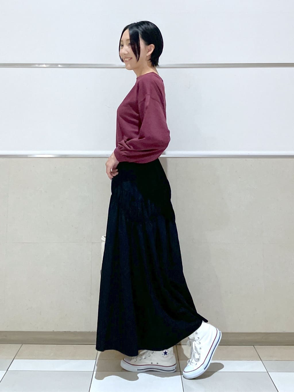 eriko さんの「Dessin｜【360度可愛い・洗える】バックヘンリーカットソー」を使ったコーディネート