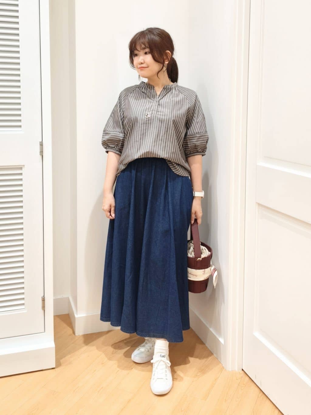 AIKOsanさんの「Dessin｜【2WAY】メッシュバケツBAG」を使ったコーディネート