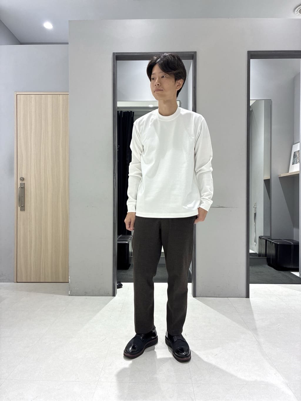 わいずみさんの「TAKEO KIKUCHI｜【抗菌防臭/シーズンレス】シアサッカー ジャージシャツ」を使ったコーディネート