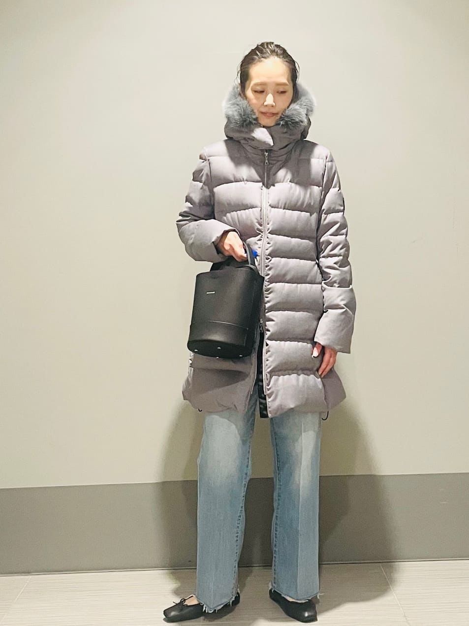 Annさんの「DRESSTERIOR｜【インナー使いに最適/しっとり暖かな吸湿発熱素材】タートルネックプルオーバー」を使ったコーディネート