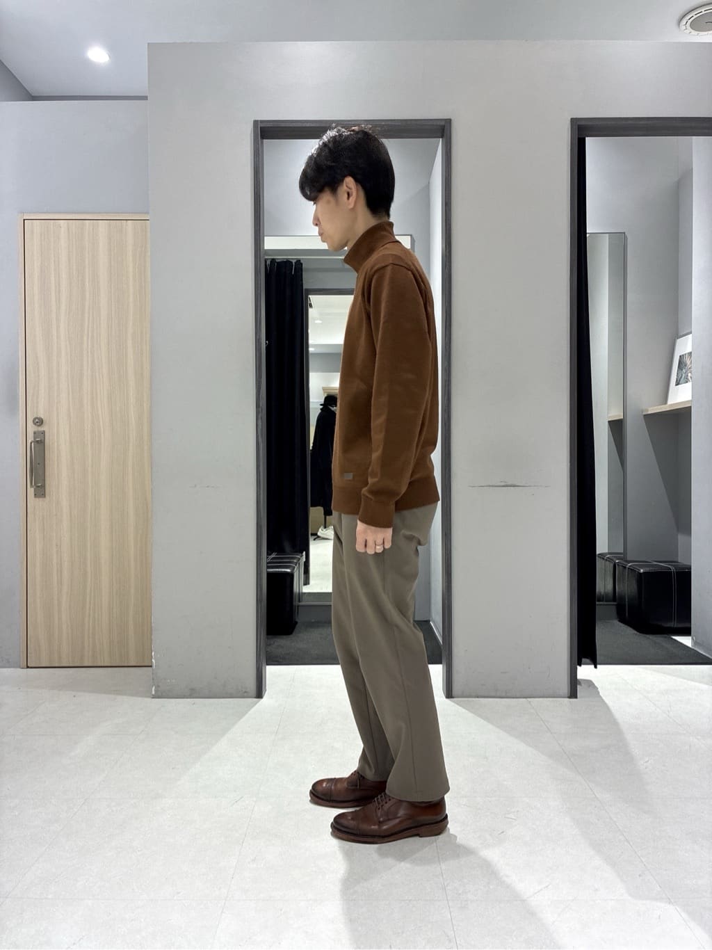 わいずみさんの「TAKEO KIKUCHI｜【ダウンライナー付き】メランジ ステンカラー コート」を使ったコーディネート