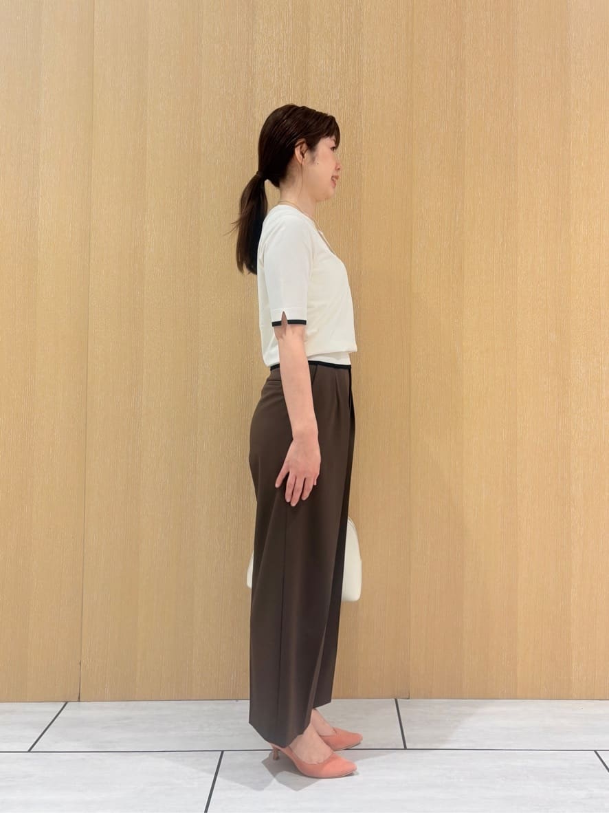 CHISATOさんの「UNTITLED｜【アンサンブル可/薄手/洗える】5分袖クルーニット」を使ったコーディネート