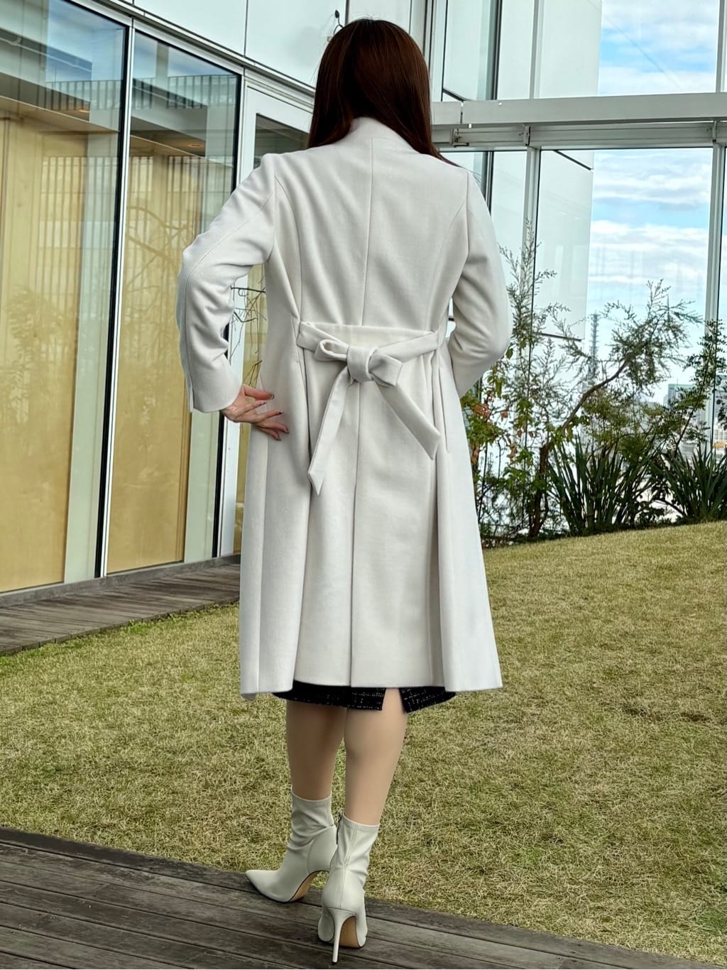 sayaさんの「COUP DE CHANCE｜【カシミヤ混／日本製】Iラインスタンドウィングカラーコート」を使ったコーディネート