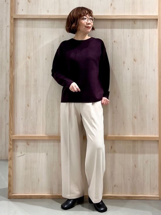 nakoさんの「THE SHOP TK｜クラシカルな装い ウールライクスタンドカラーコート」を使ったコーディネート