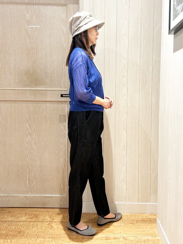 yukaさんの「SHOO･LA･RUE｜【S-LL/洗える】曲線的な柄がきれい見え シアーニット」を使ったコーディネート