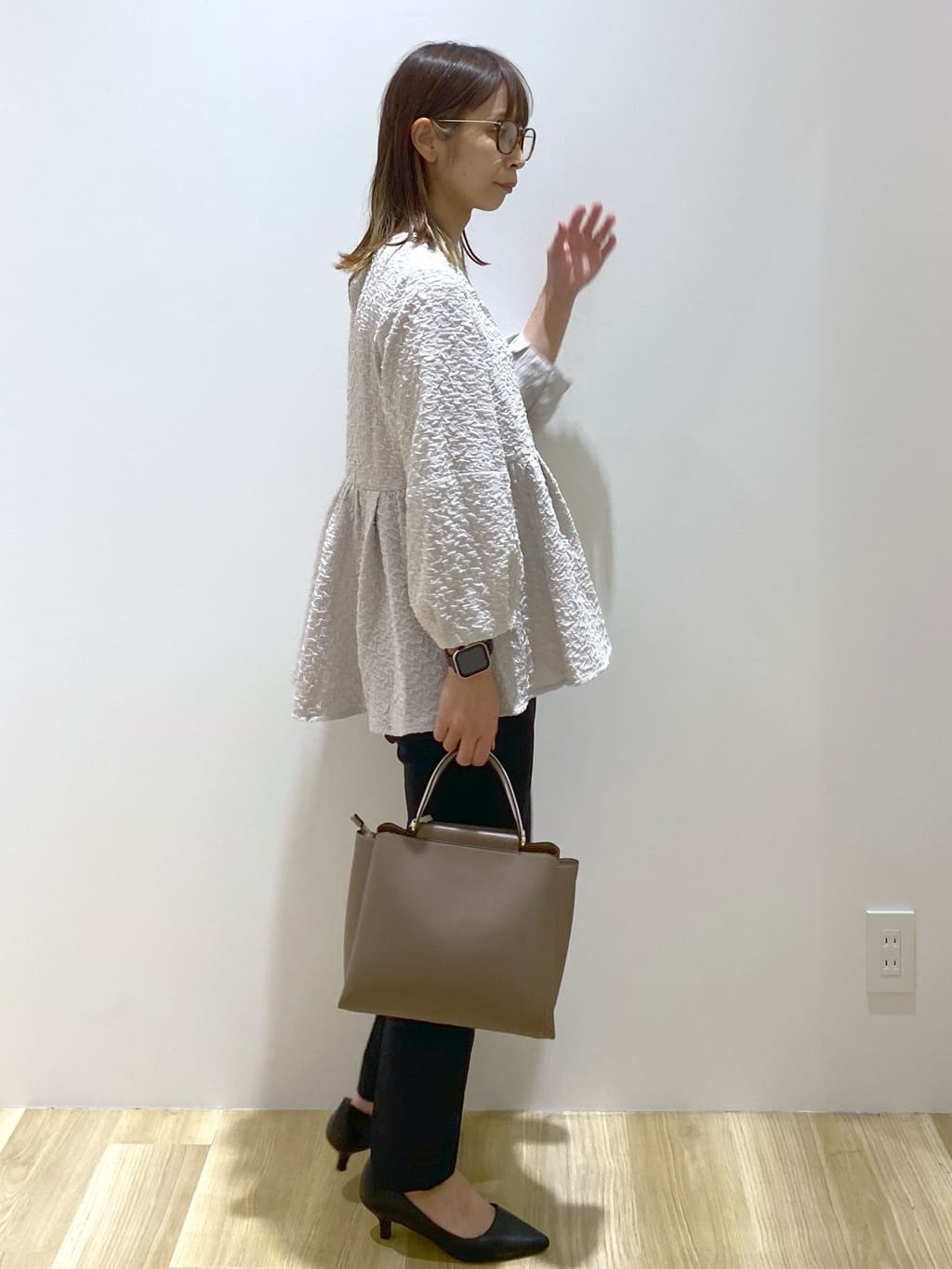 えりさんの「OPAQUE.CLIP｜《SS-LLサイズ》ハイストレッチイージースティックパンツ【洗濯機洗い可】」を使ったコーディネート