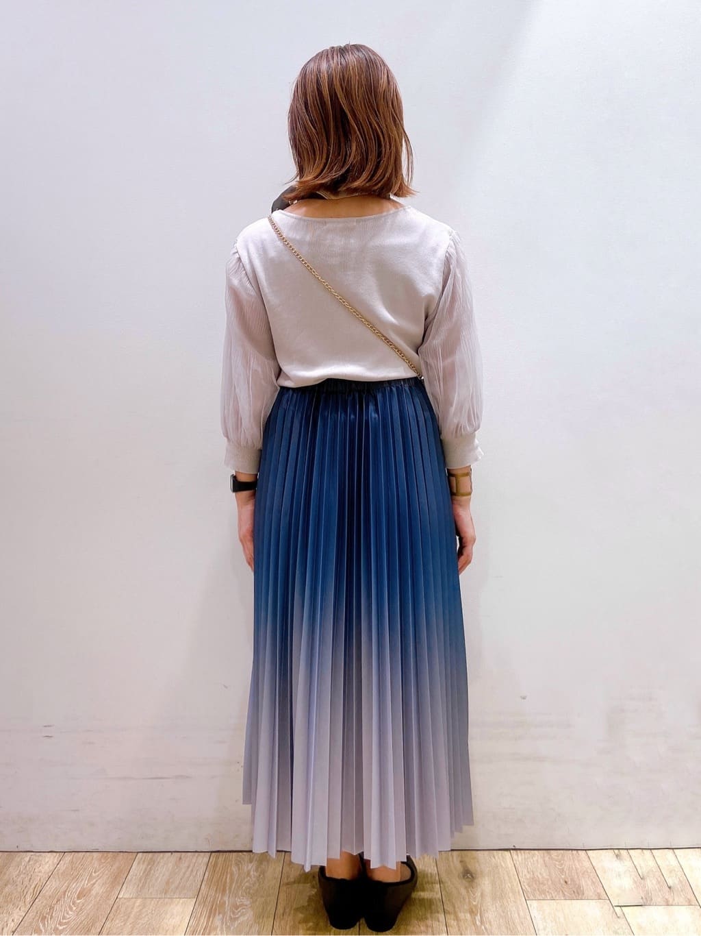 YUKOさんの「index｜《5色展開》マジョリカプリーツスリーブニット【洗濯機洗い可】」を使ったコーディネート