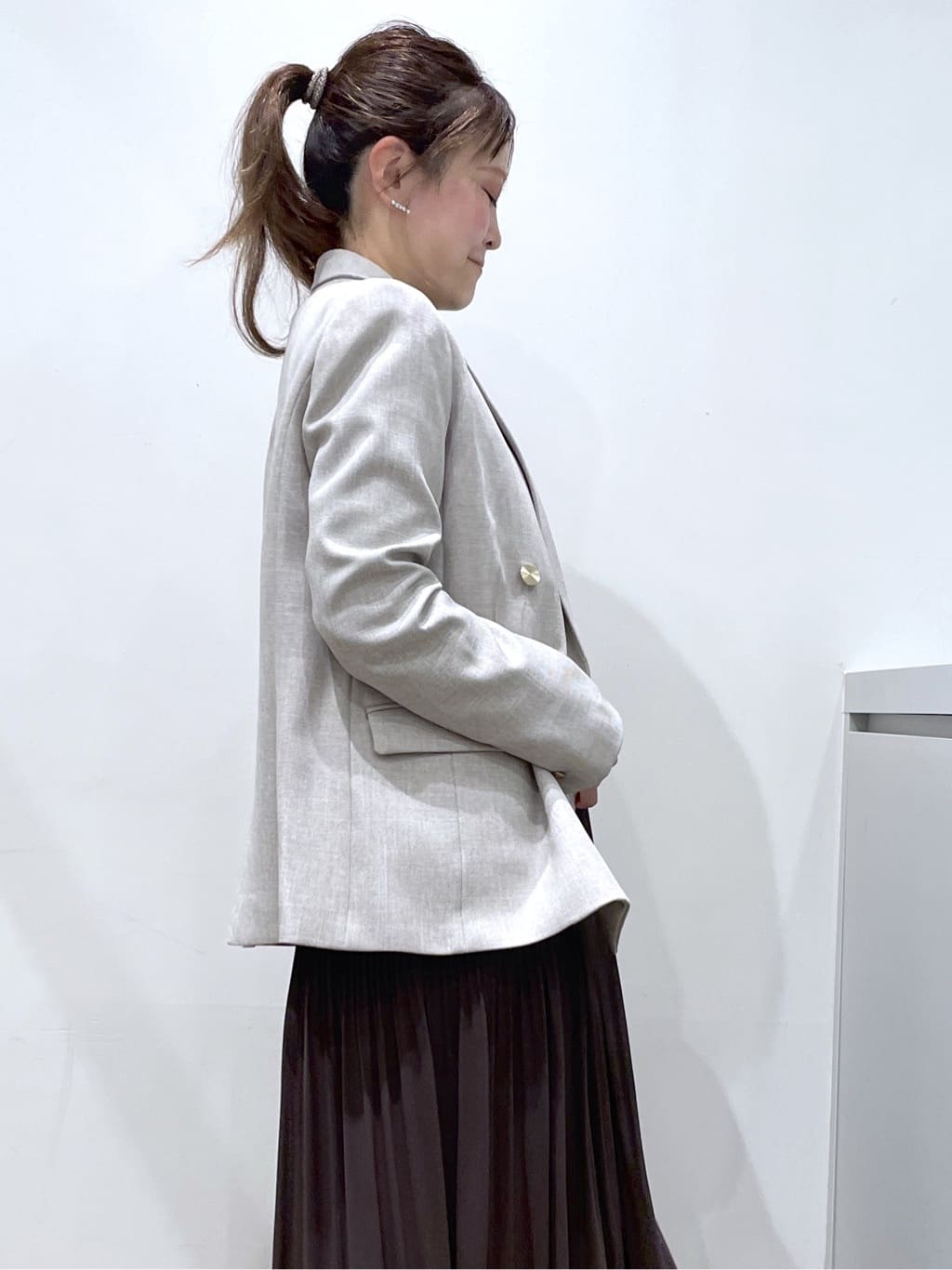 Junさんの「index｜《5色展開／S-3Lサイズ》プリーツフレアワンピース【洗濯機OK／防シワ】」を使ったコーディネート