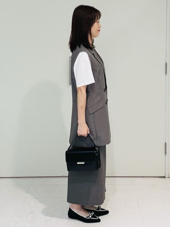 makiさんの「UNTITLED｜【接触冷感／コットン100／洗える／Tシャツ】半袖天竺プルオーバー」を使ったコーディネート