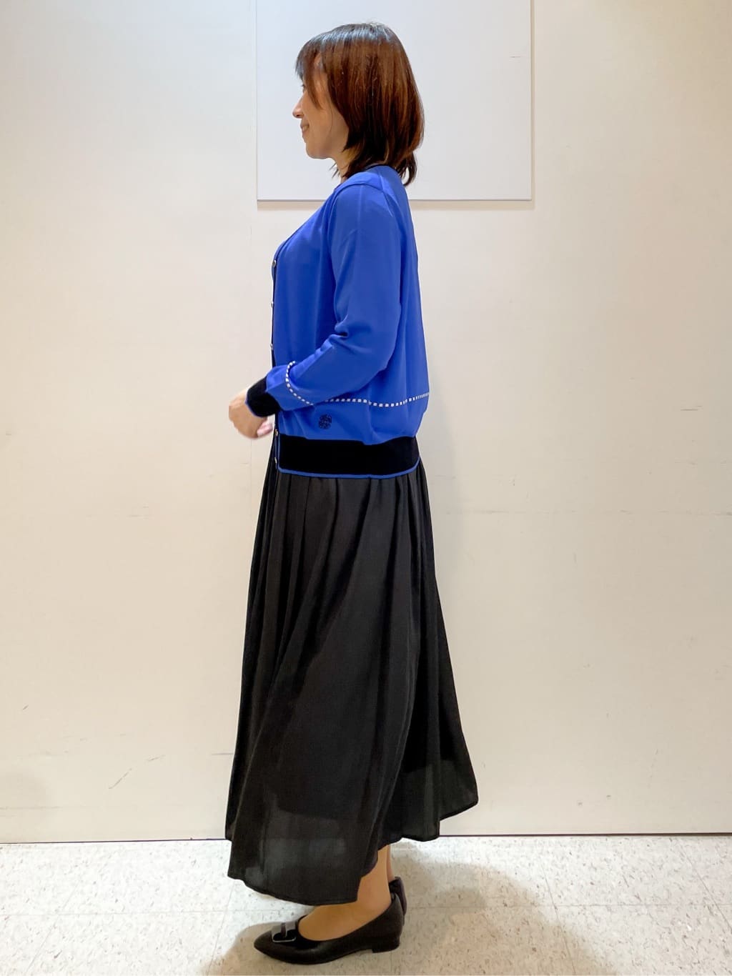 めいさんの「Reflect｜【WEB先行カラーあり／手洗い可／アンサンブル可】バイカラーカーディガン」を使ったコーディネート