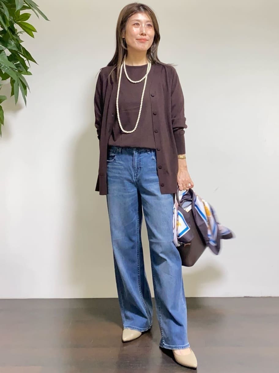 tomoさんの「UNTITLED｜【アンサンブル可/六分袖/洗える】ウールシルクニット」を使ったコーディネート