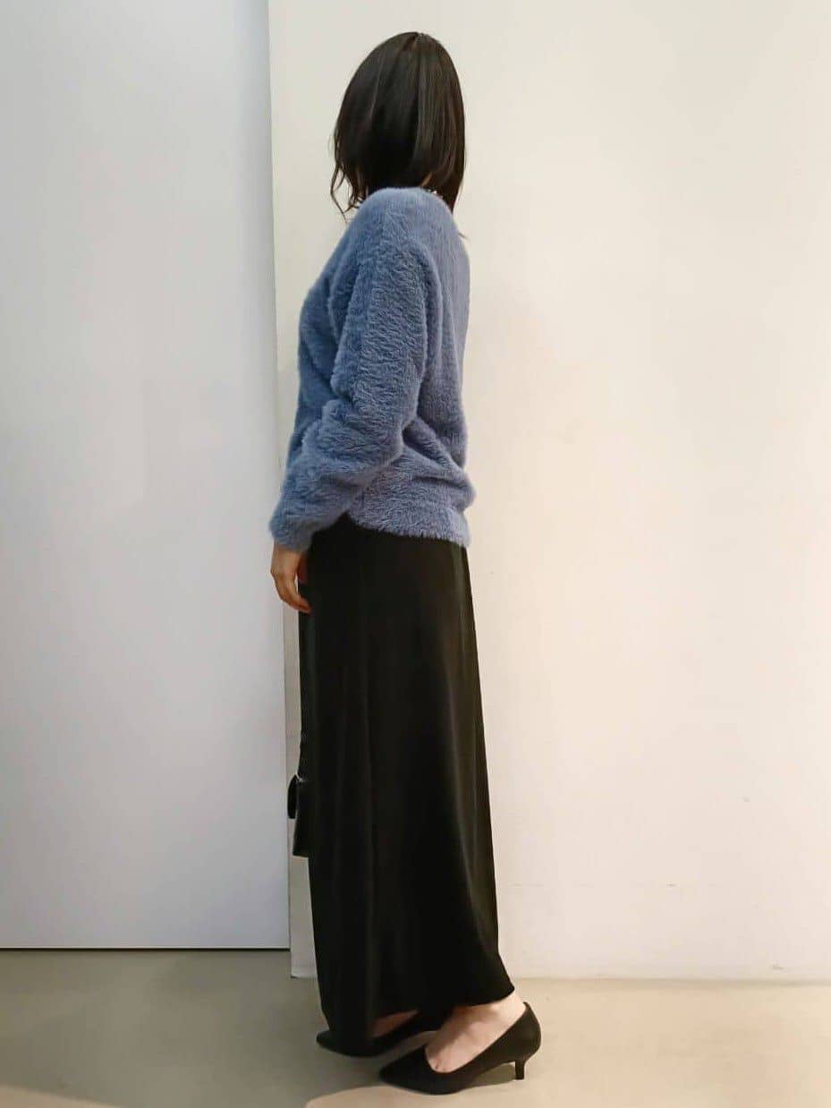 あんさんの「THE SHOP TK｜【華やかで柔らか】ふわふわフェザーニット/洗える・前後2WAY」を使ったコーディネート