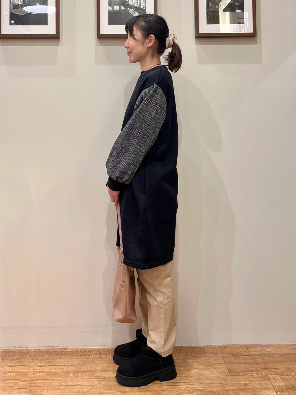 まつみさんの「SHOO･LA･RUE｜【あったか/S-LL】お袖チェック裏起毛チュニック」を使ったコーディネート