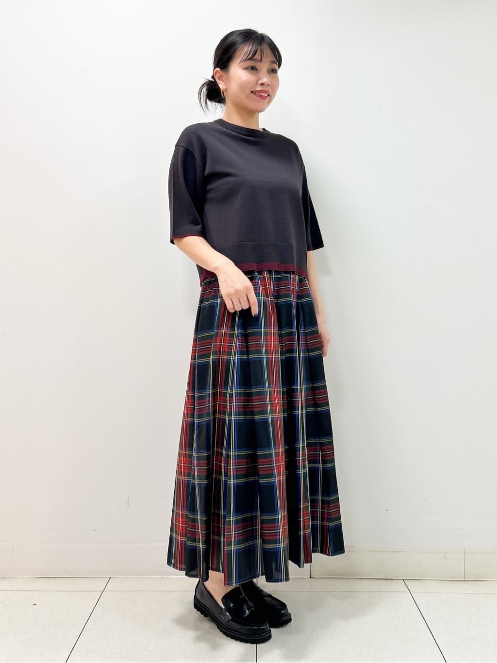 Kaiさんの「Dessin｜【洗える】バイカラーショート丈ニット」を使ったコーディネート