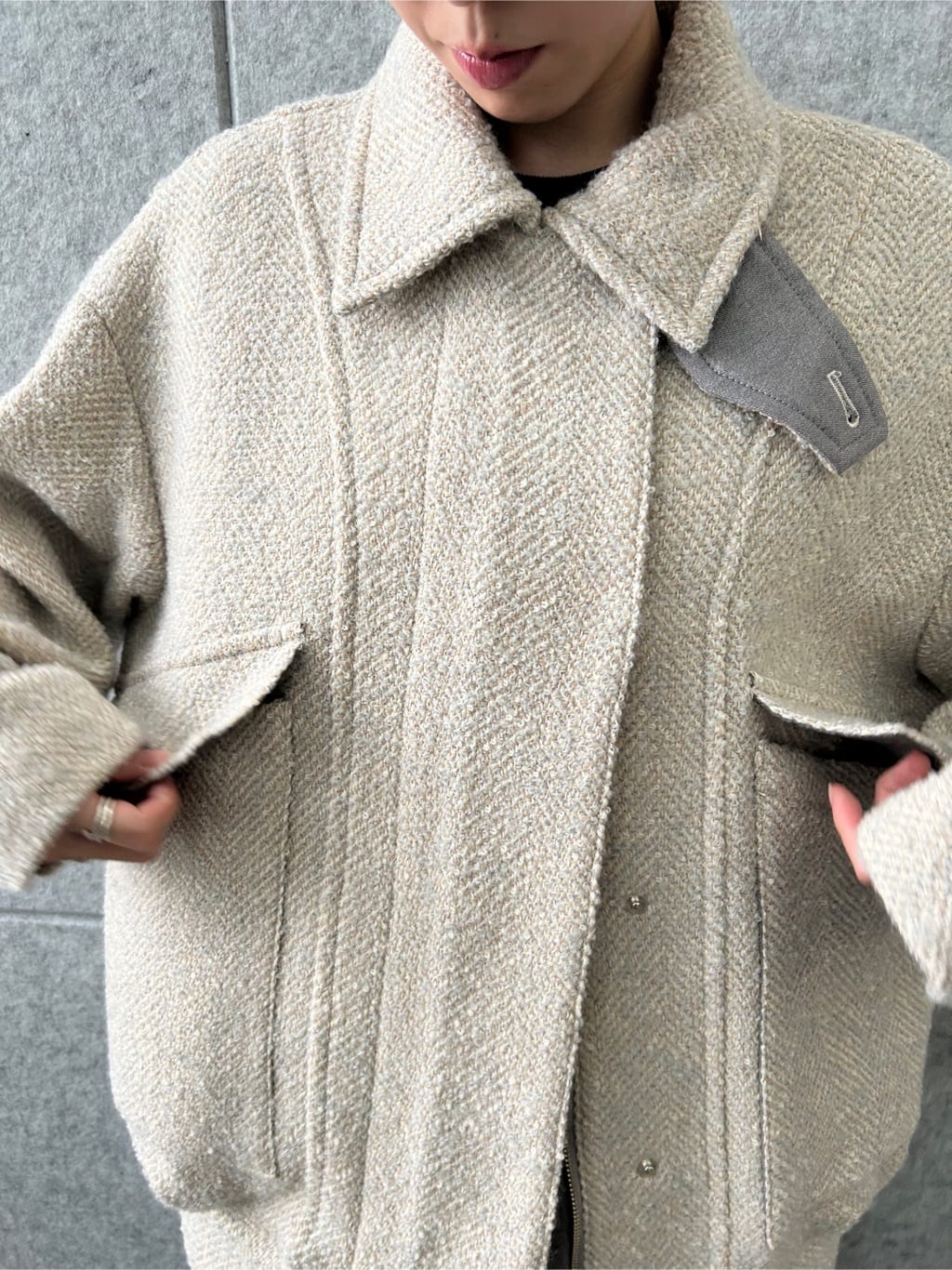 honoka Aさんの「CODE A｜oversized tweed blouson」を使ったコーディネート