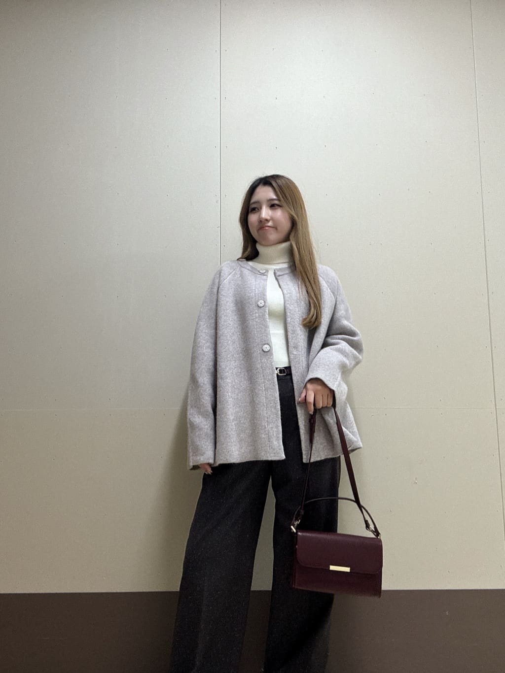 rimaさんの「UNTITLED｜【洗える/アンサンブル可能/ウール100%】リブタートルネックウールニット」を使ったコーディネート