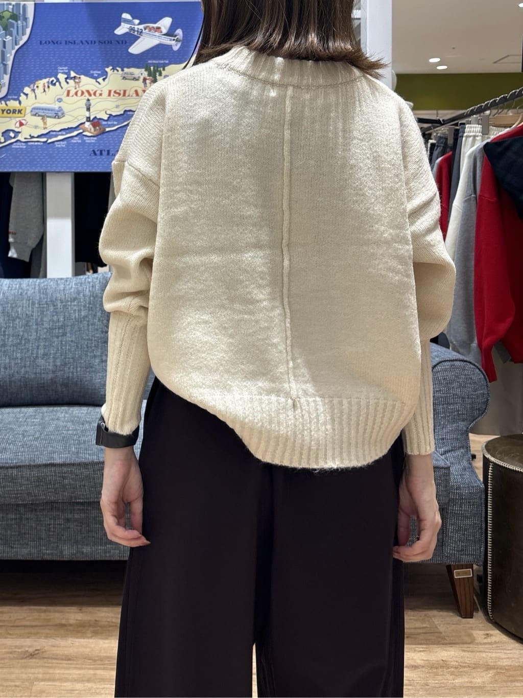 risaさんの「Dessin｜【洗える】クルーネックワイドニット」を使ったコーディネート