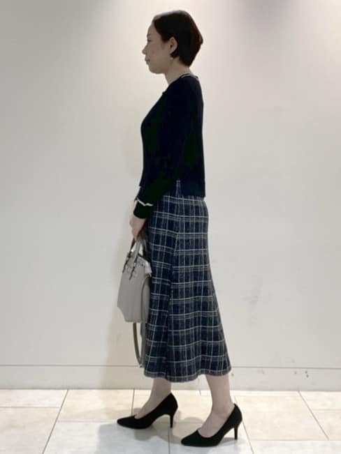 フミさんの「Reflect｜【SS-4Lサイズ／衿が顔に当たらない◎】スタンドネックミドルコート」を使ったコーディネート