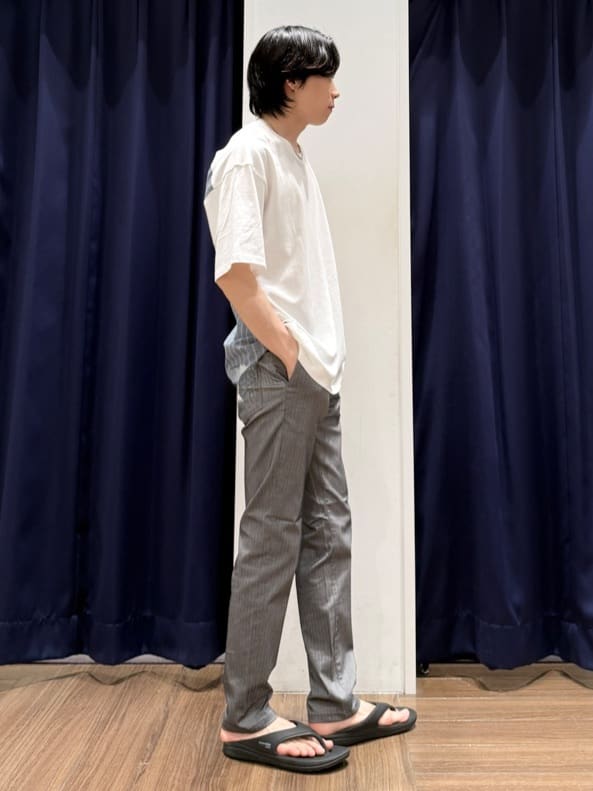 Tightさんの「THE SHOP TK｜エシカルブロード切替Tシャツ 洗濯機OK」を使ったコーディネート