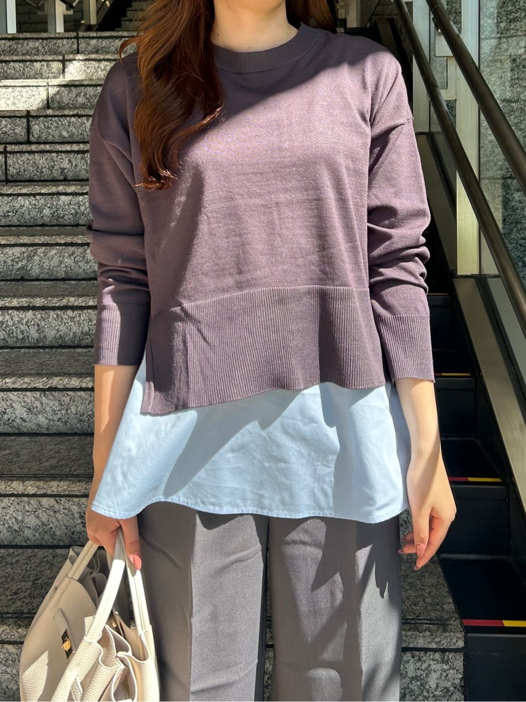 Risaさんの「OPAQUE.CLIP｜《ツインセット》リラクシーサイドスリットニット&times;ドッキングタンク【洗濯機洗い可】」を使ったコーディネート