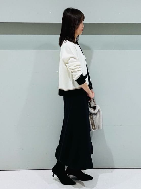 makiさんの「UNTITLED｜【アンサンブル可/ジャケット風】ウールミラノリブカーディガン」を使ったコーディネート