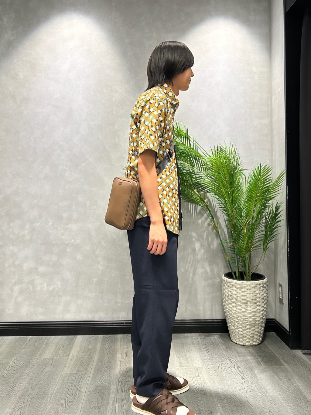 ruiさんの「TAKEO KIKUCHI｜【COOL CITY WEAR】籠目アート柄 サッカーシャツ /通気性」を使ったコーディネート