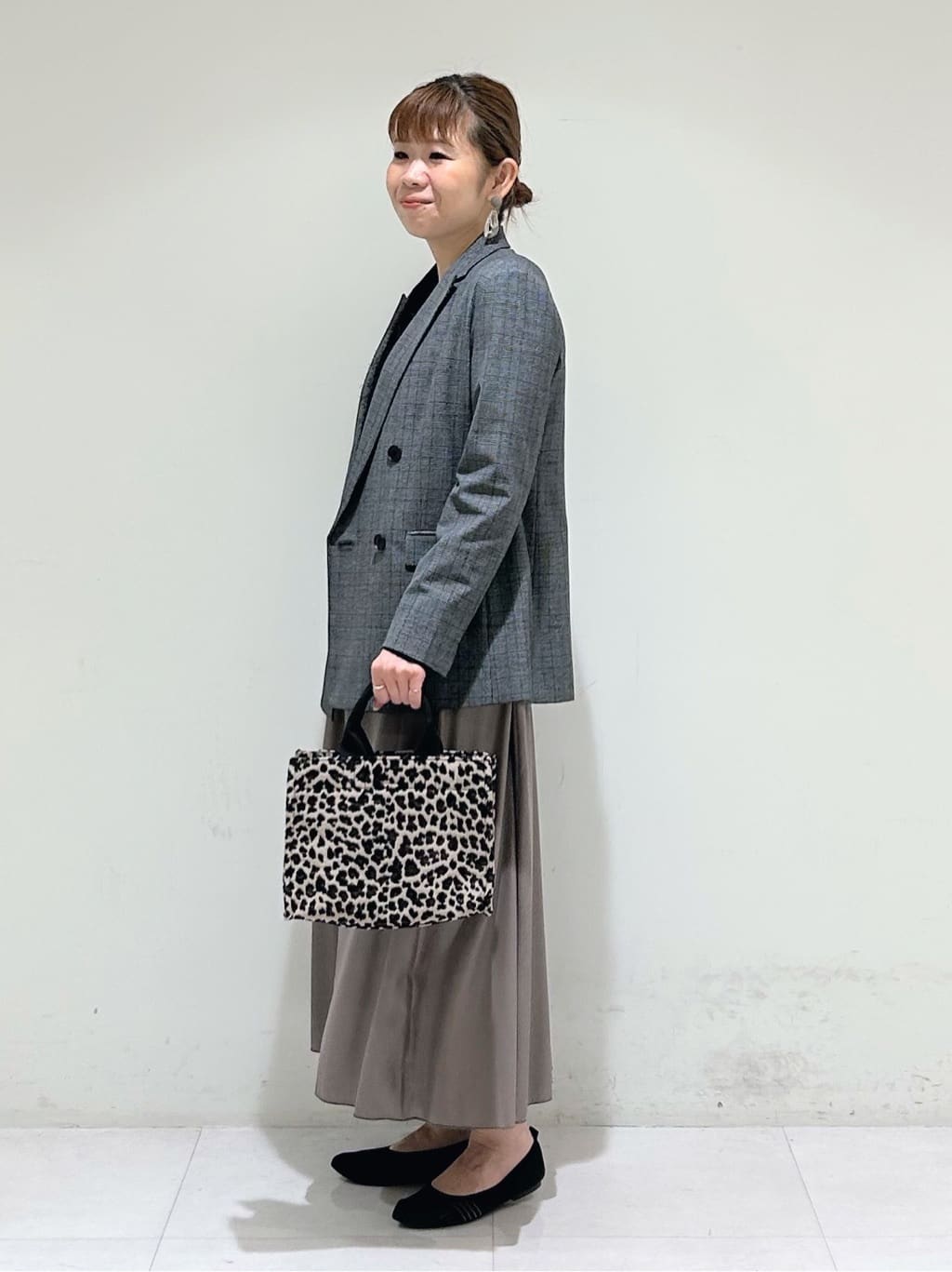 tsuyuさんの「INDIVI｜【洗える／オンオフ】チェック柄ダブルジャケット」を使ったコーディネート