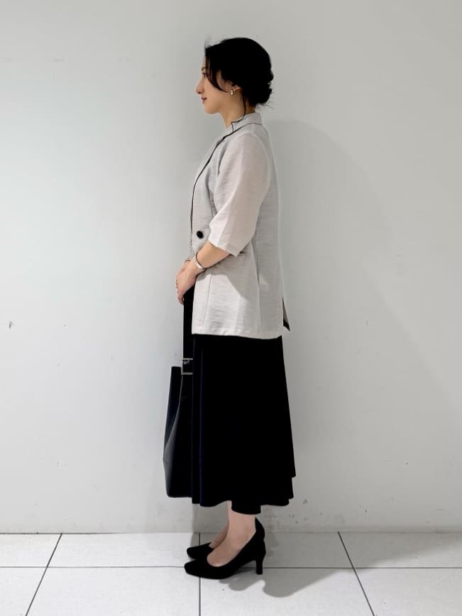 そんさんの「INDIVI｜【美シルエット】ノースリーブワンピース」を使ったコーディネート
