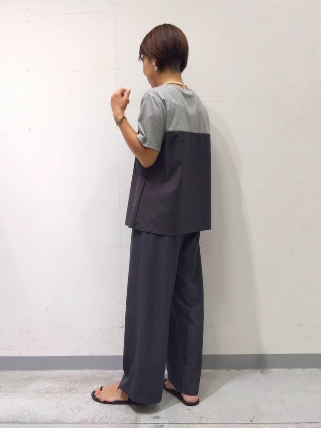 Kさんの「INDIVI｜【洗える】ビスチェレイヤード風トップス」を使ったコーディネート