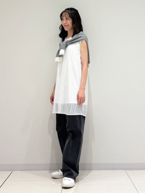 kayoさんの「INDIVI｜【洗える／セットアップ可能】ラッセルチュニック」を使ったコーディネート