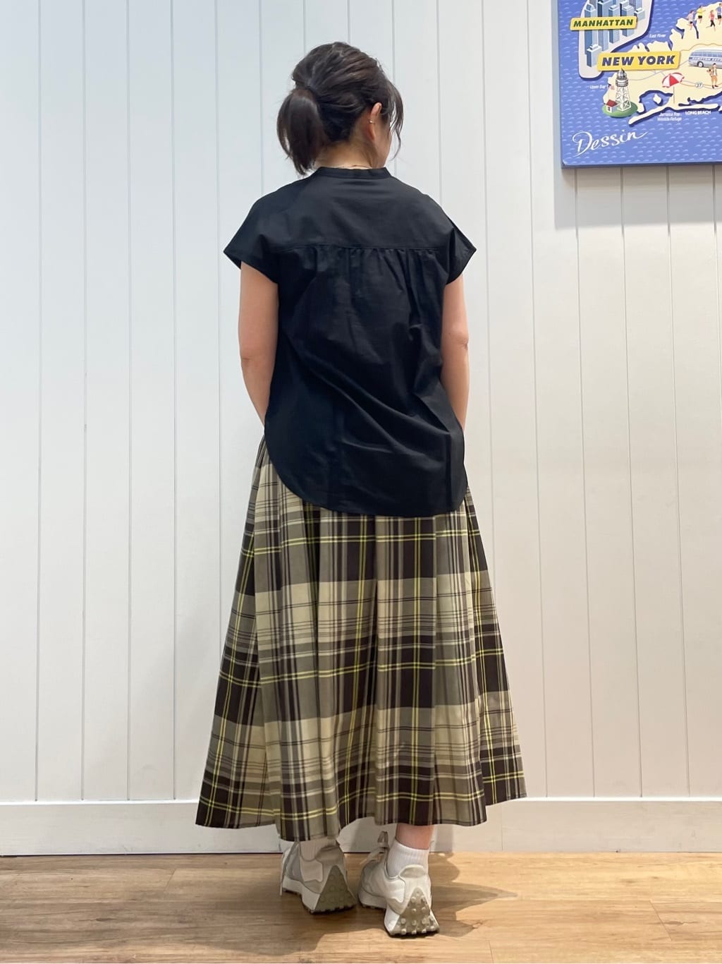 msatoさんの「Dessin｜【洗える】スタンドカラーフリルブラウス」を使ったコーディネート