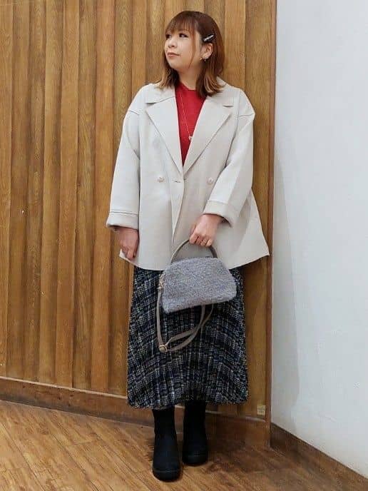 はっぴーさんの「SHOO･LA･RUE｜ラメ入り生地ショルダーバッグ」を使ったコーディネート