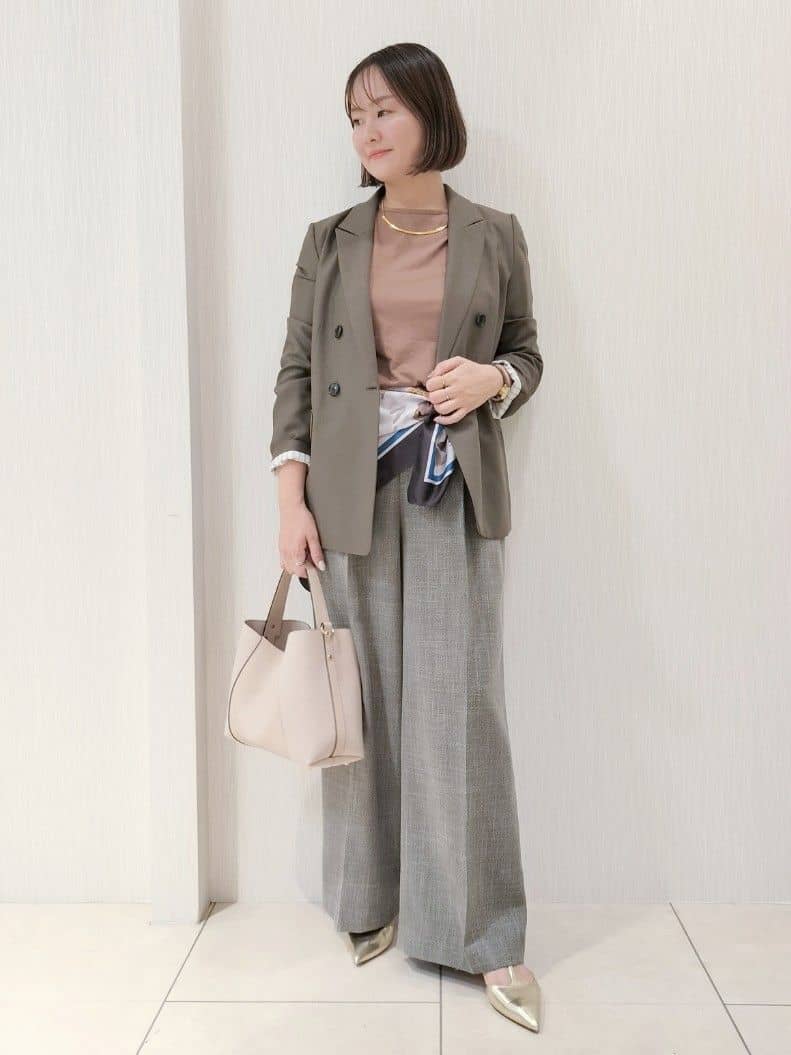 naokoさんの「UNTITLED｜【セットアップ可】ウールライク ダブルブレストジャケット」を使ったコーディネート