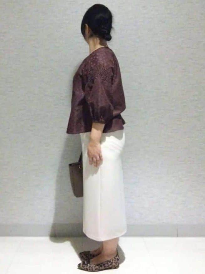 sakoさんの「Reflect｜【一枚で着映える◎】レオパード風ジャカードブラウス」を使ったコーディネート