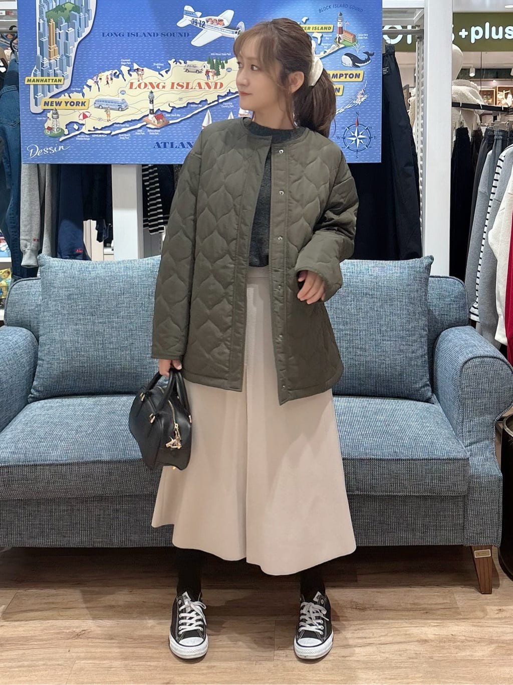 yuinaさんの「Dessin｜【洗える】クルーネックワイドニット」を使ったコーディネート