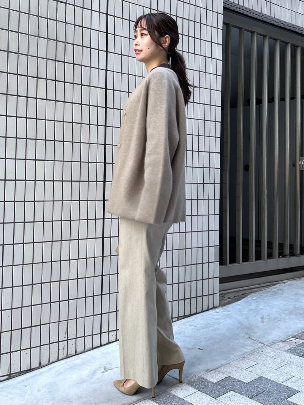 Saekoさんの「UNTITLED｜【軽アウター/ミドル丈】ウールニットコーディガン」を使ったコーディネート