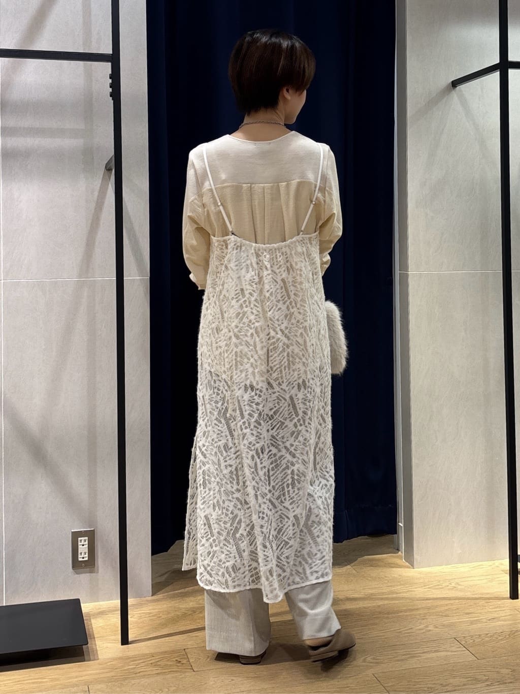kanaeさんの「INDIVI｜【レイヤード◎】レースキャミドレス」を使ったコーディネート