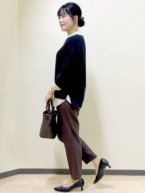  beni_gingerさんの「Reflect｜【パンツ合わせにぴったり◎】ゆったりオフボディニット」を使ったコーディネート