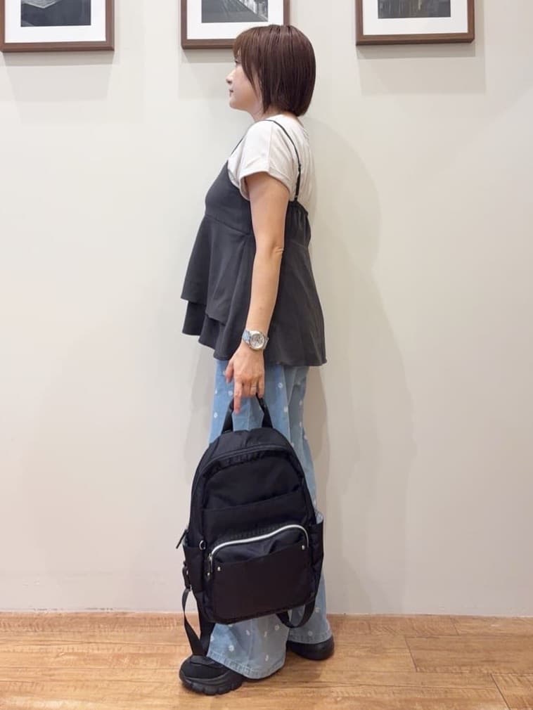 きっちょんさんの「SHOO･LA･RUE｜【S-LL/セットアップ可/ひんやり】女性らしさ溢れる ティアードキャミソール」を使ったコーディネート