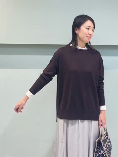 hitomiさんの「UNTITLED｜【8色展開/体型カバー】魅せるタイムレスニット」を使ったコーディネート