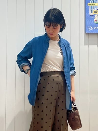 mikaさんの「Dessin｜【洗える】チュール刺繍Tシャツ」を使ったコーディネート