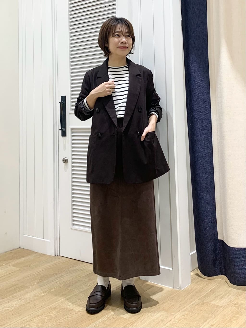 IMARIさんの「Dessin｜【洗える】ダブルブレストジャケット」を使ったコーディネート