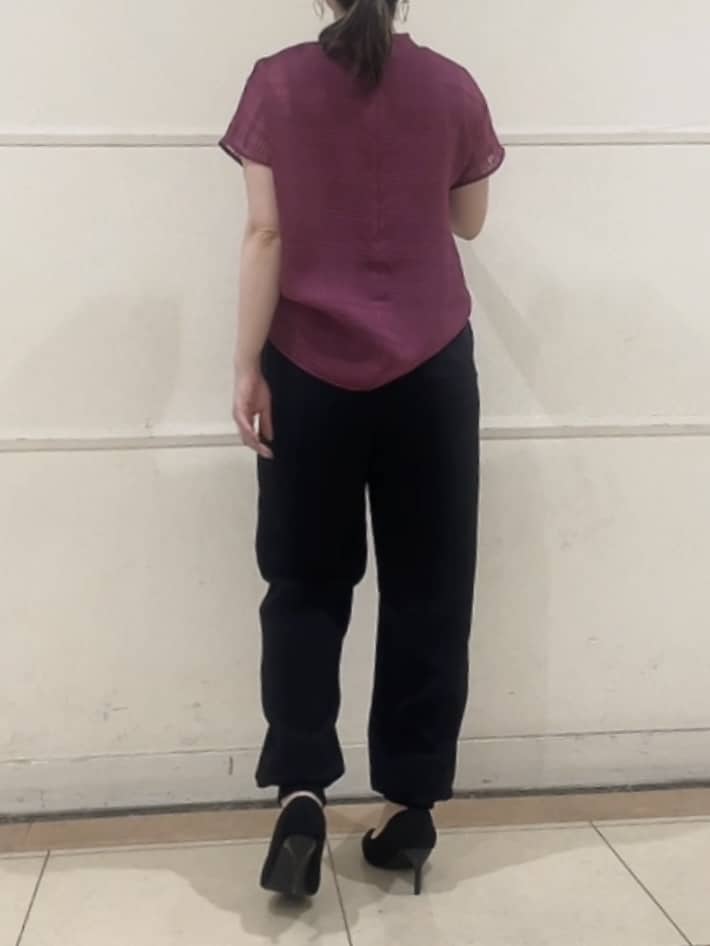 watanabeさんの「UNTITLED｜【シアー】チェックスタンドネックブラウス」を使ったコーディネート