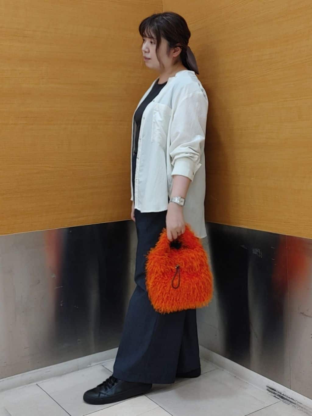 rokoさんの「THE SHOP TK｜【きれいめもカジュアルもお任せ】2タックワイドパンツ【セットアップ可】」を使ったコーディネート