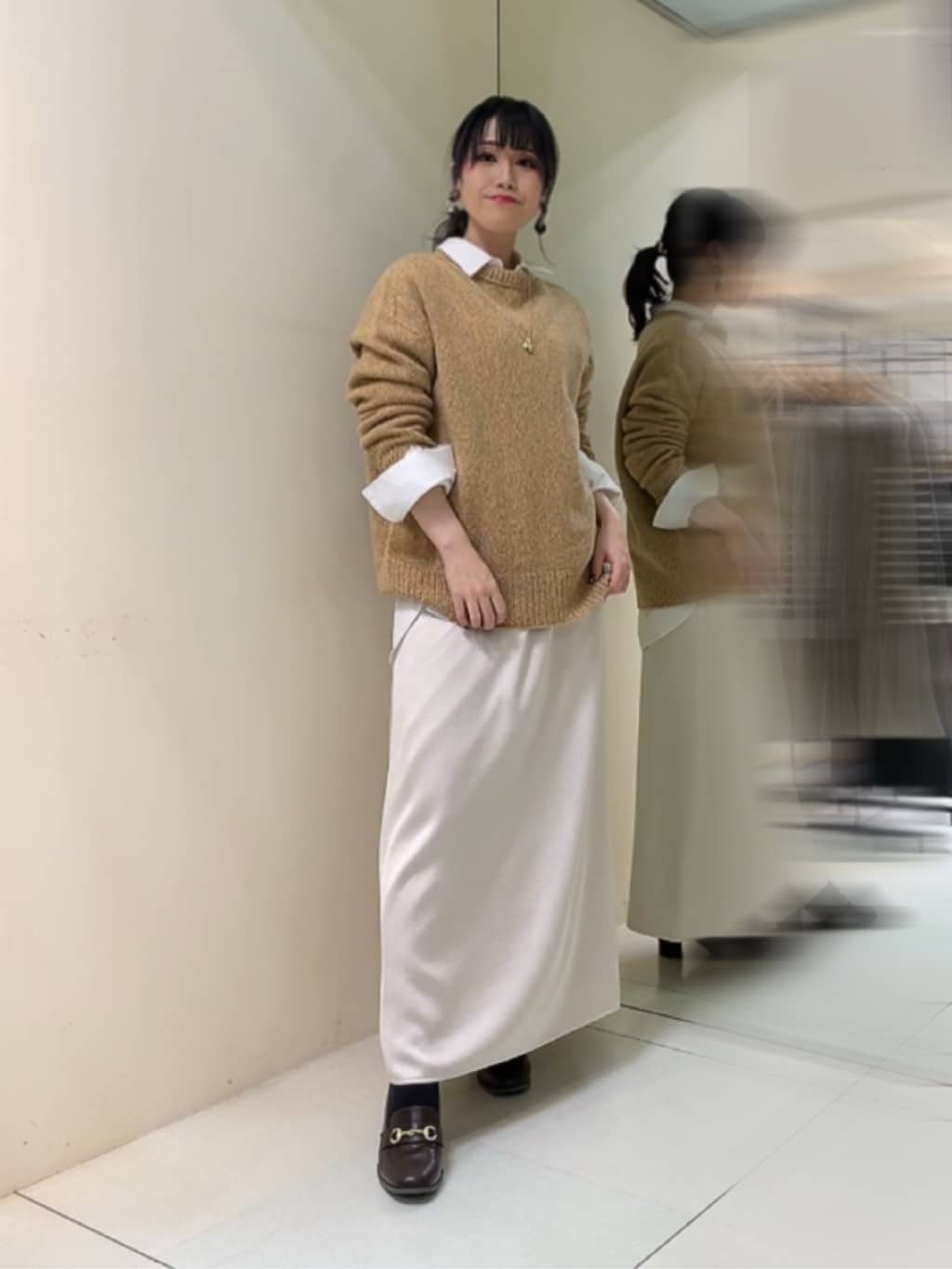 watanabeさんの「UNTITLED｜【ゆったり】三つ杢カラーニット」を使ったコーディネート