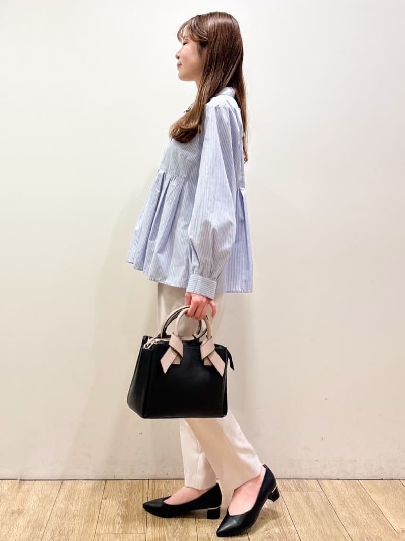 ayaさんの「index｜《XS-LLサイズ》ストレッチテーパードパンツ／セットアップ対応【洗濯機洗い可／イージーアイロン／防」を使ったコーディネート