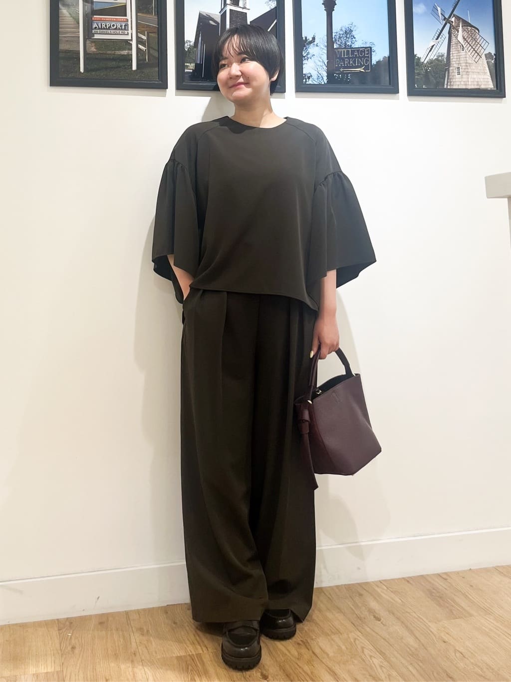 Asukaさんの「Dessin｜【セットアップ可・洗える】ダブルタックワイドパンツ」を使ったコーディネート